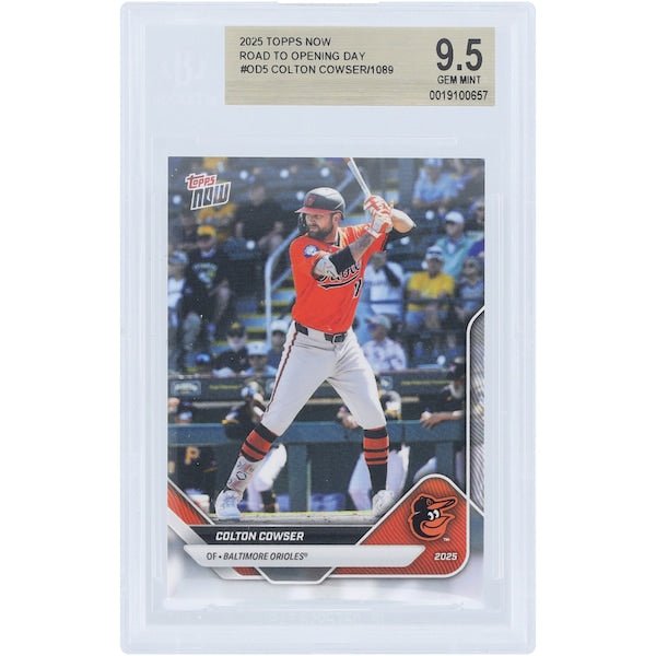Colton Cowser Baltimore Orioles 2025 Topps Now Road to Opening Day OD - 5 BGS Authenticated 9.5 Card - The Ballers Bank