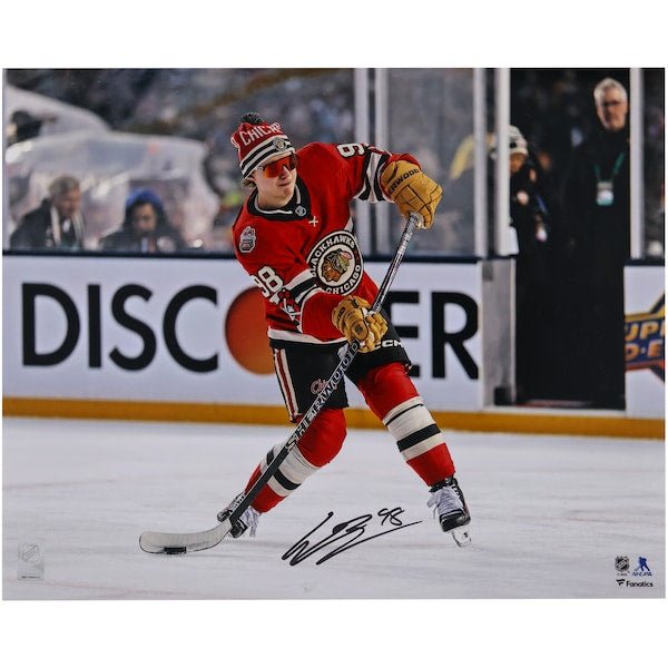 Connor Bedard Chicago Blackhawks Autographed Fanatics Authentic 16" x 20" 2025 Winter Classic Photograph - The Ballers Bank