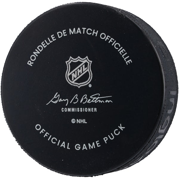 Connor Bedard Chicago Blackhawks Autographed Fanatics Authentic Official Game Puck - The Ballers Bank