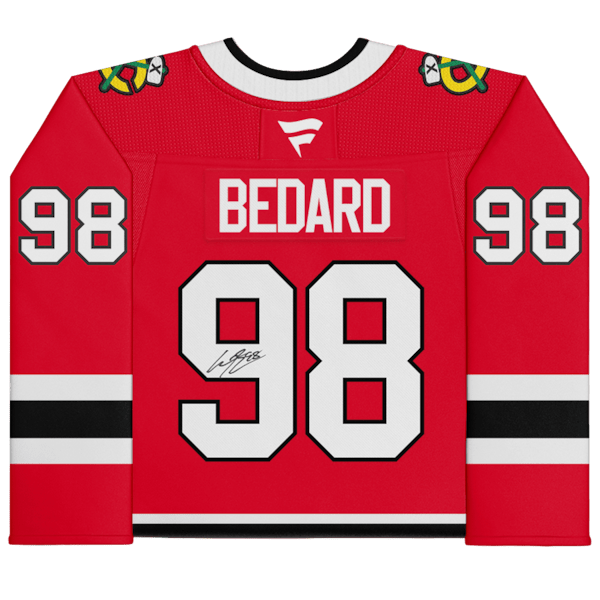 Connor Bedard Chicago Blackhawks Autographed Fanatics Authentic Red Fanatics Authentic Pro Jersey - The Ballers Bank