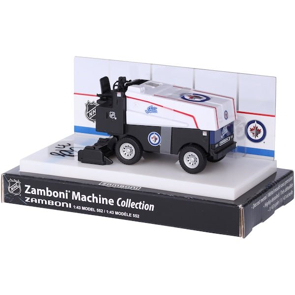 Connor Hellebuyck Winnipeg Jets Autographed Fanatics Authentic 1:43 Scale Die - Cast Zamboni - The Ballers Bank