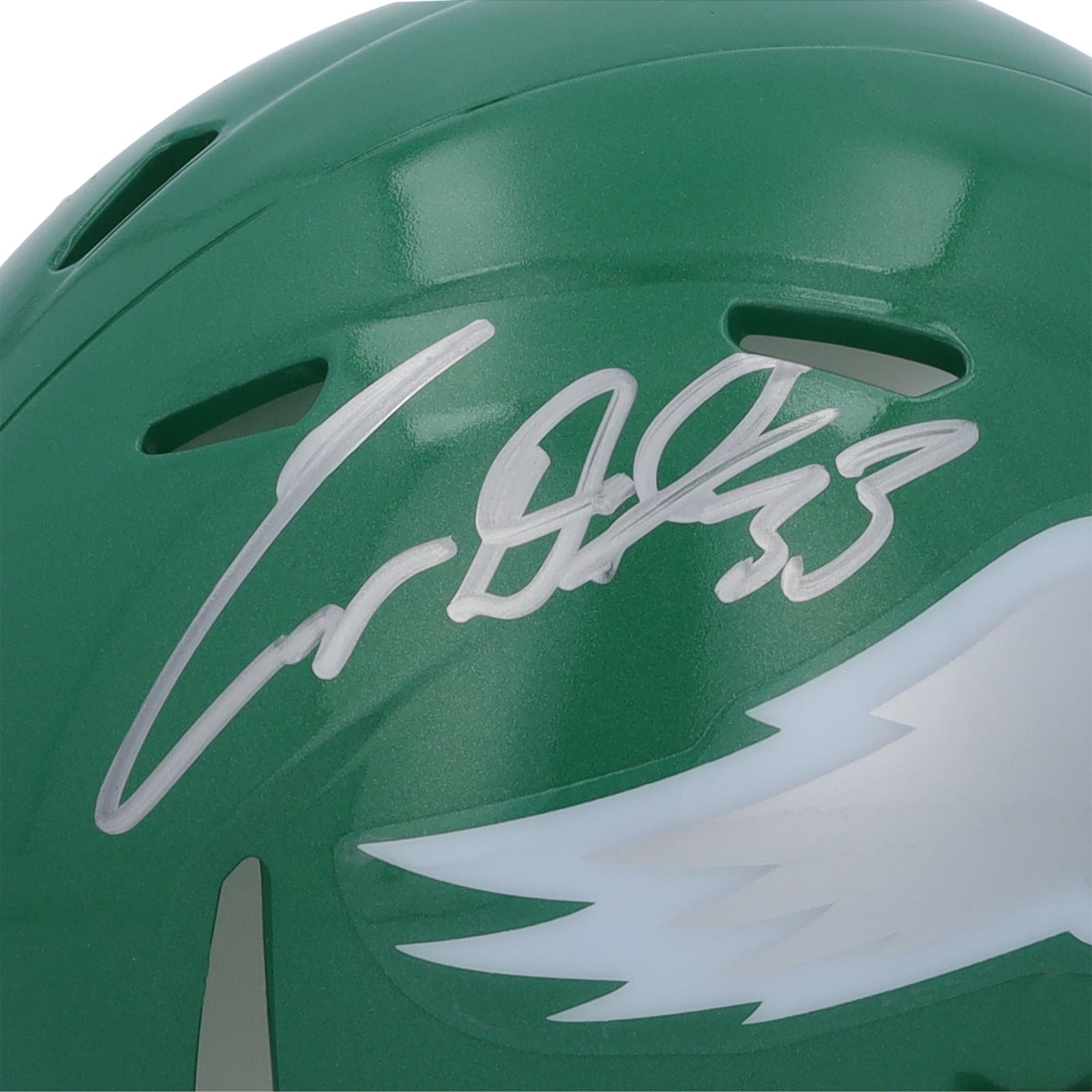 Cooper DeJean Philadelphia Eagles Autographed Fanatics Authentic Alternate Kelly Green Speed Mini Helmet - The Ballers Bank