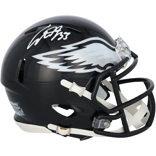 Cooper DeJean Philadelphia Eagles Autographed Fanatics Authentic Riddell Black Alternate Speed Mini Helmet - The Ballers Bank