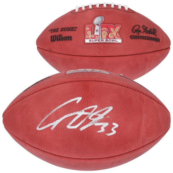 Cooper DeJean Philadelphia Eagles Autographed Fanatics Authentic Super Bowl LIX Wilson Duke Football - The Ballers Bank