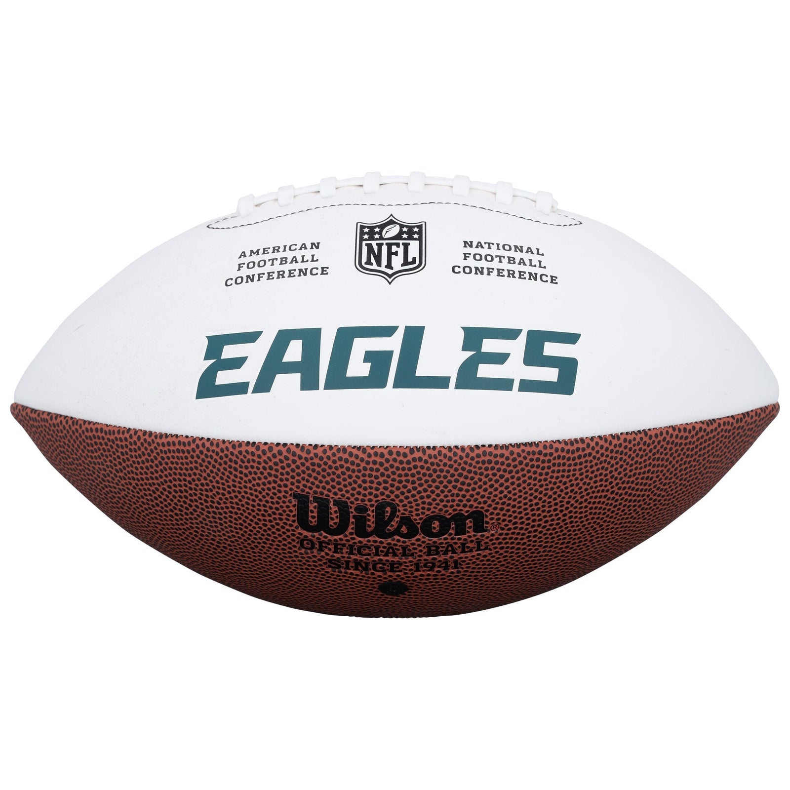 Cooper DeJean Philadelphia Eagles Autographed Fanatics Authentic Wilson White Panel Football - The Ballers Bank
