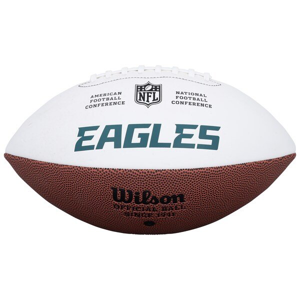Cooper DeJean Philadelphia Eagles Autographed Fanatics Authentic Wilson White Panel Football - The Ballers Bank