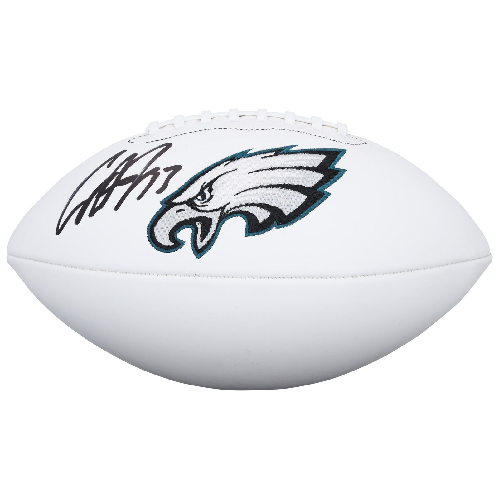 Cooper DeJean Philadelphia Eagles Autographed Fanatics Authentic Wilson White Panel Football - The Ballers Bank