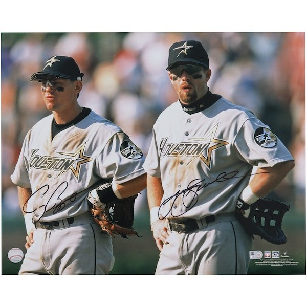 Craig Biggio & Jeff Bagwell Houston Astros Autographed Fanatics Authentic 16" x 20" On Field Photograph - The Ballers Bank