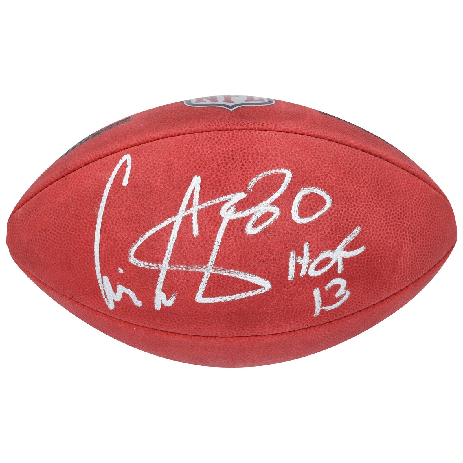 Cris Carter Minnesota Vikings Autographed Fanatics Authentic Wilson Duke Full Color Football with "HOF 13" Inscription - The Ballers Bank