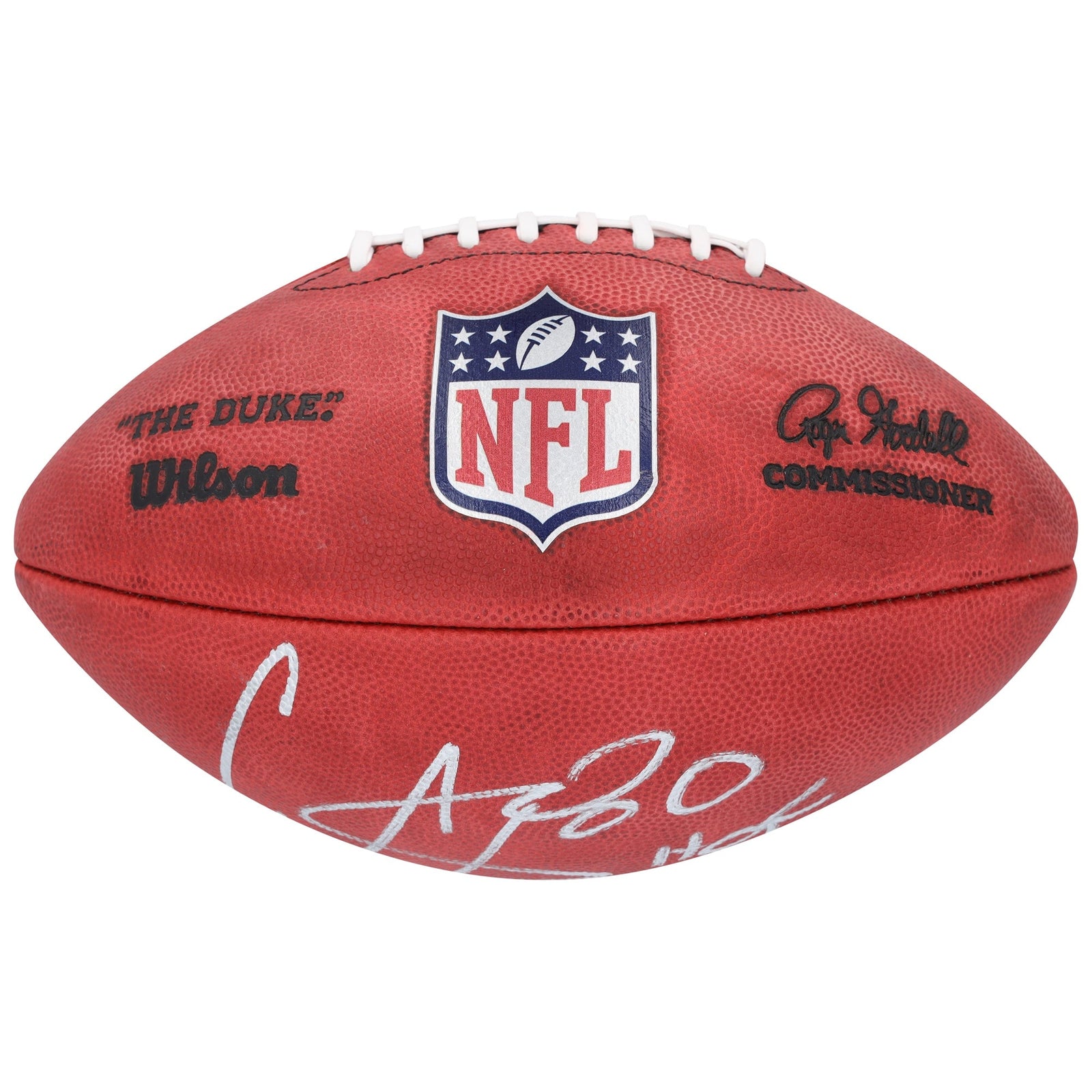 Cris Carter Minnesota Vikings Autographed Fanatics Authentic Wilson Duke Full Color Football with "HOF 13" Inscription - The Ballers Bank