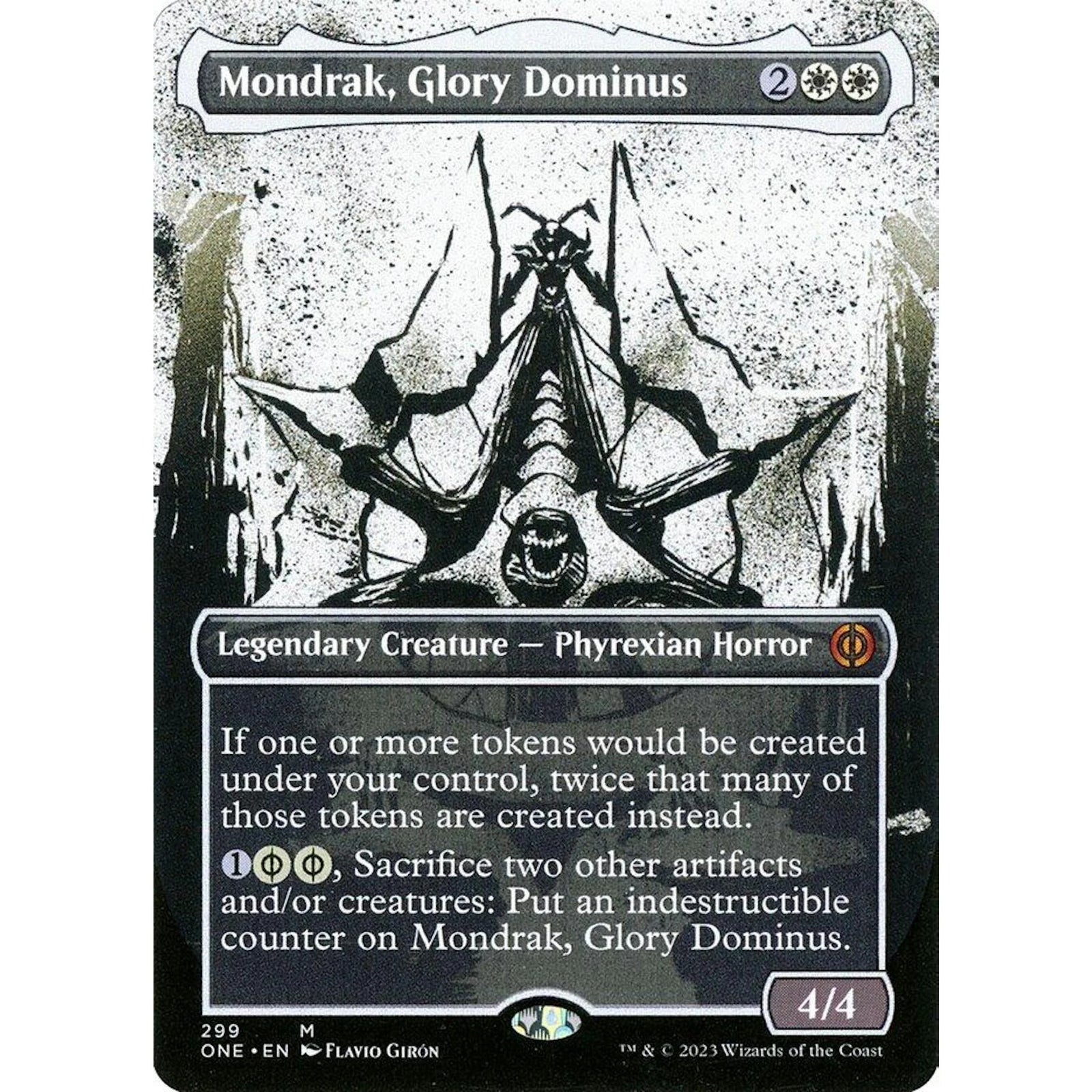 DRAFT - Mondrak, Glory Dominus Showcase Foil Card | Magic All Will Be One 299