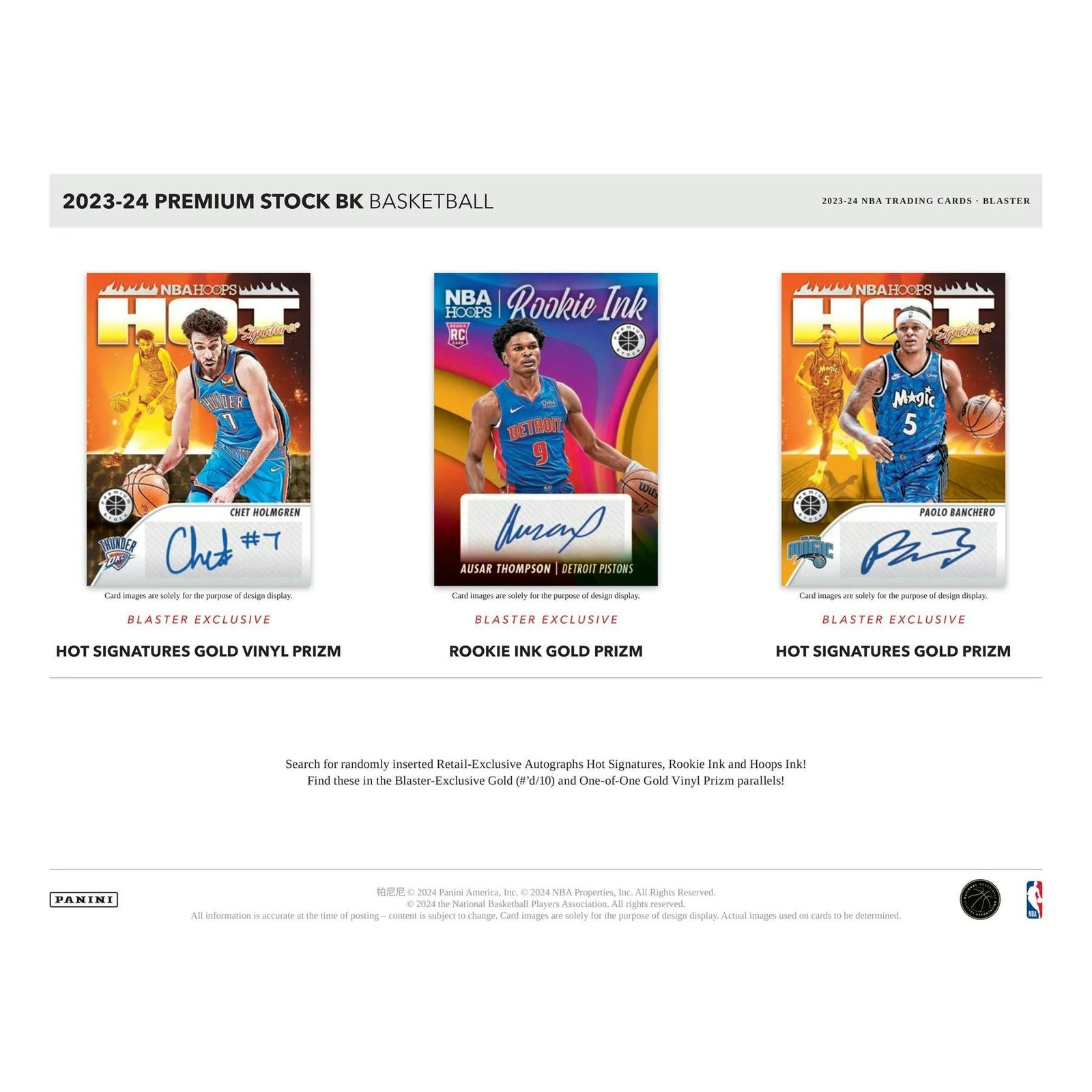 DRAFT - 2023/24 Panini Premium Stock Basketball Blaster Box