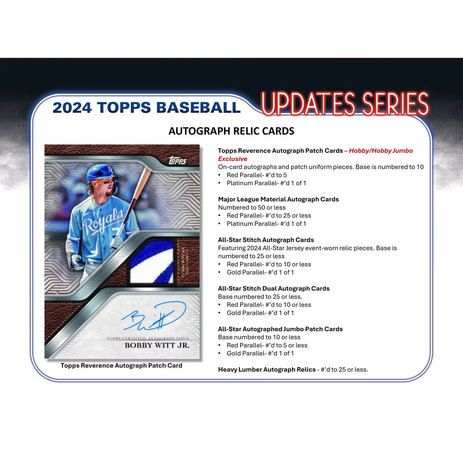 2024 Topps Update Series Baseball Hobby Jumbo 6-Box Case (Ships Sealed Only)