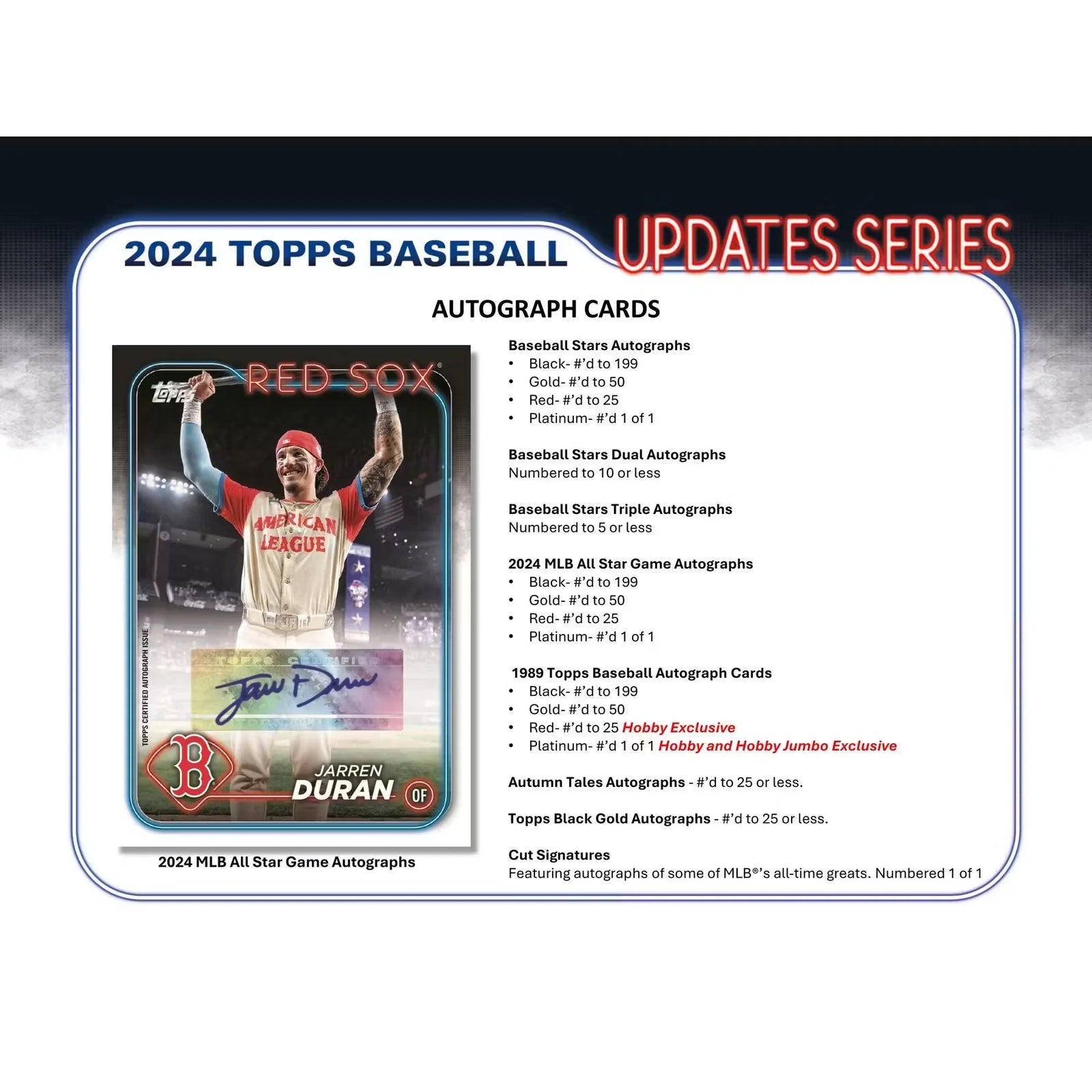 2024 Topps Update Series Baseball Hobby Jumbo 6-Box Case (Ships Sealed Only)