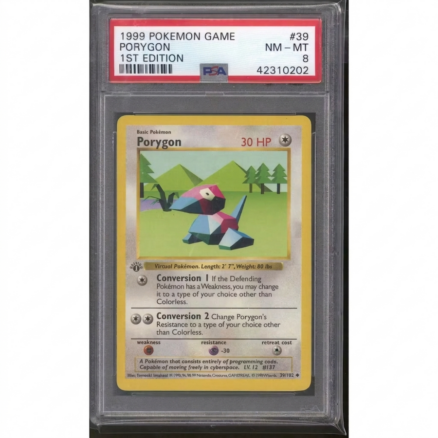 Pokemon Base Set Porygon 1st Edition Shadowless | PSA 8