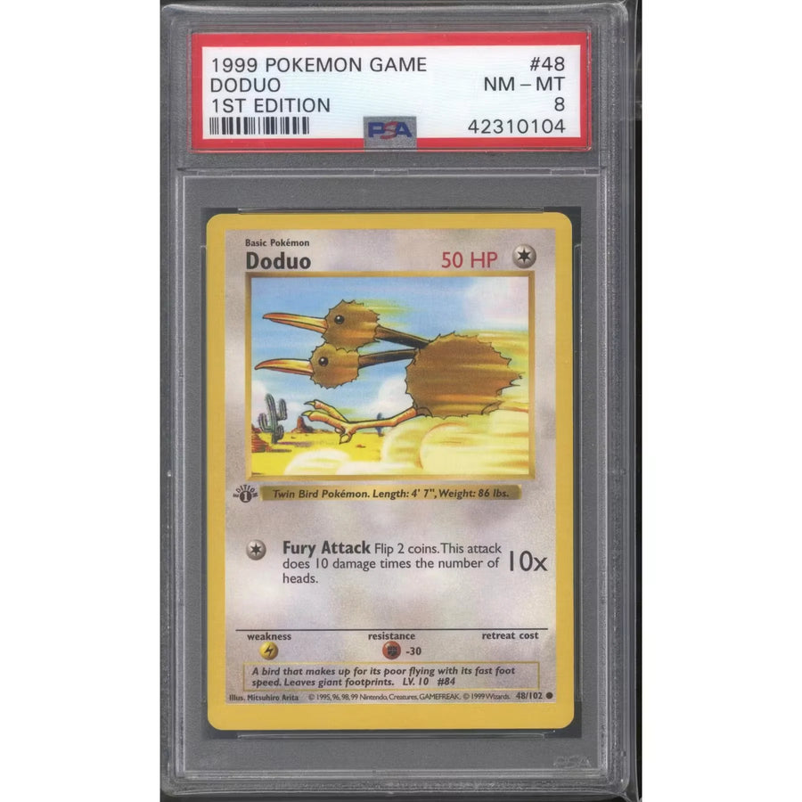 Pokemon Base Set Doduo 1st Edition Shadowless | PSA 8