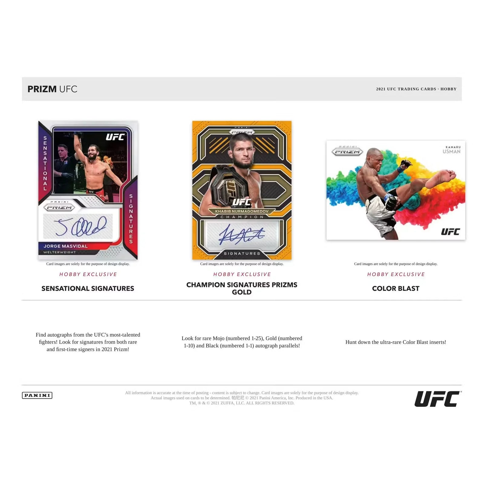 2021 Panini Prizm UFC Hobby Box | Two Autographs (Ships Sealed Only)