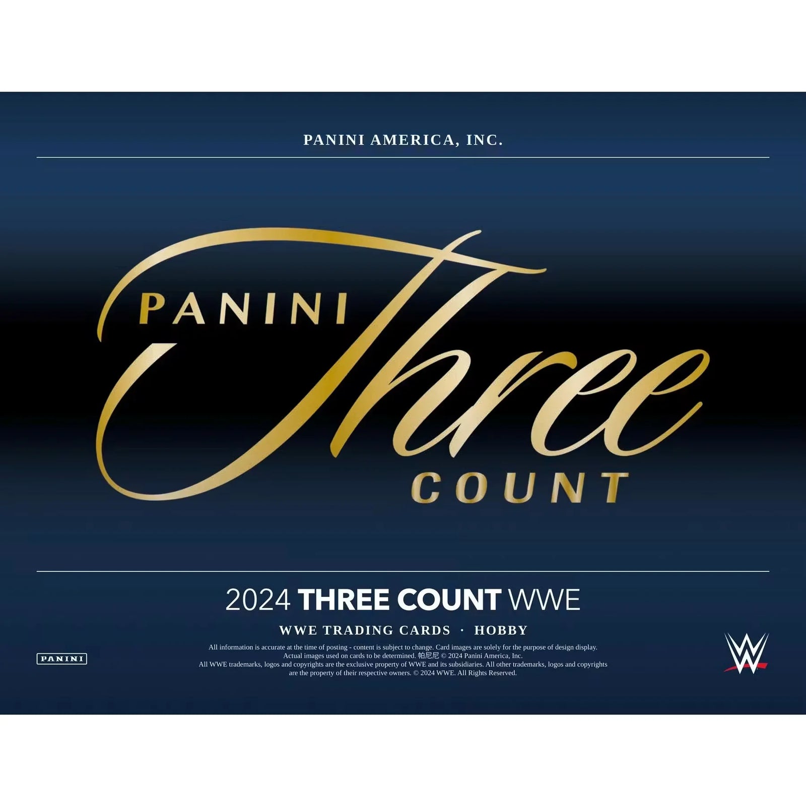 2024 Panini Three Count WWE Wrestling Hobby Box (Ships Sealed Only) - D