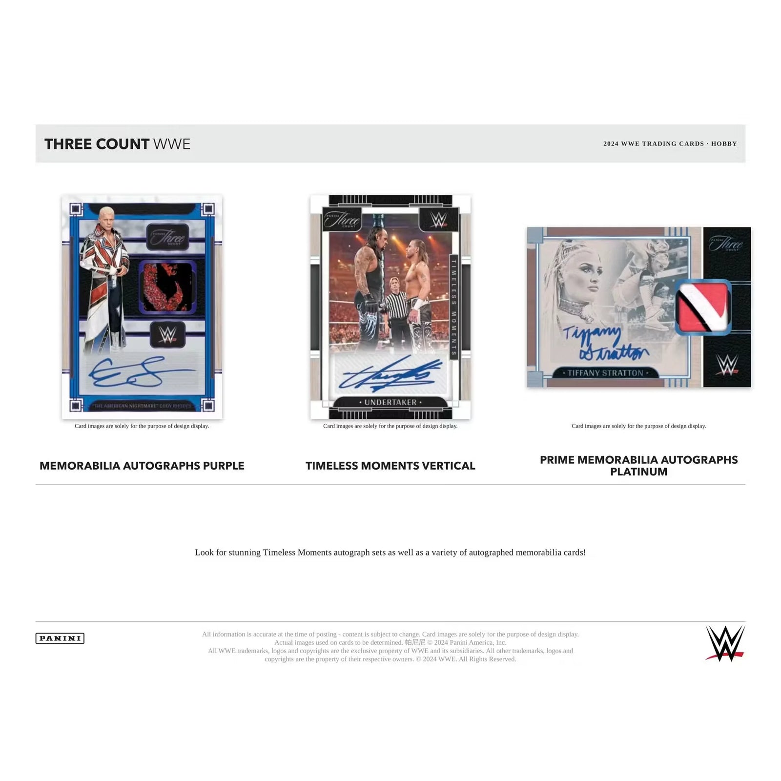 2024 Panini Three Count WWE Wrestling Hobby Box (Ships Sealed Only) - D