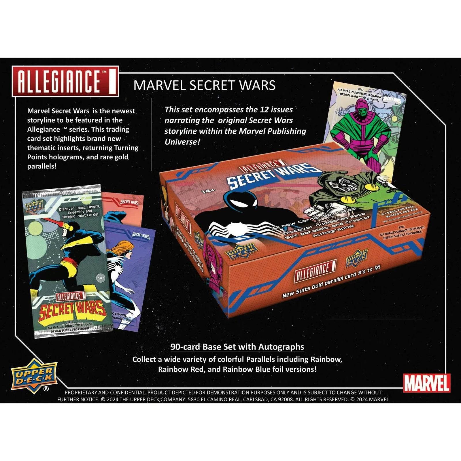 DRAFT - 2024 Upper Deck Marvel Allegiance Secret Wars 1984 Hobby 12-Box Case