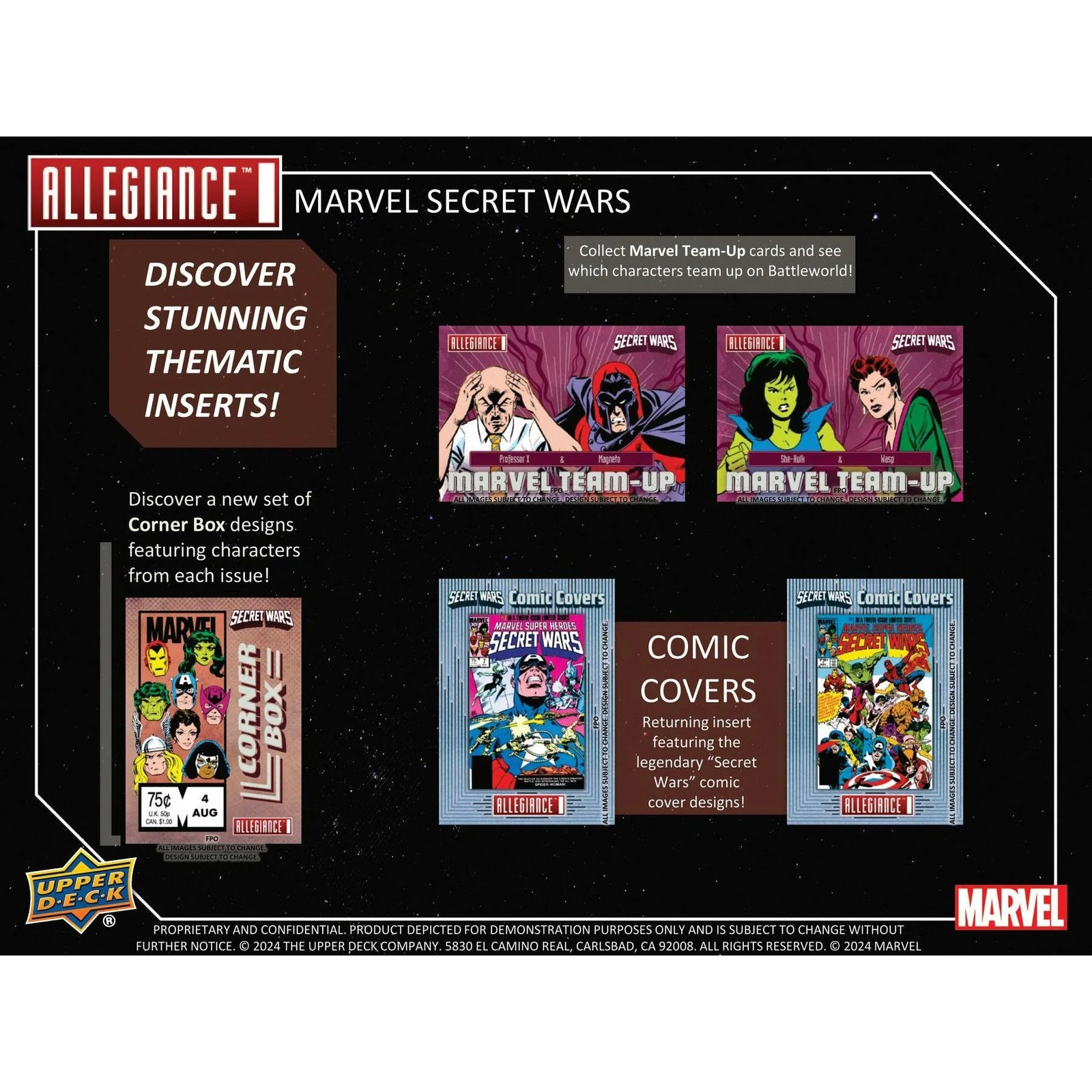 DRAFT - 2024 Upper Deck Marvel Allegiance Secret Wars 1984 Hobby 12-Box Case