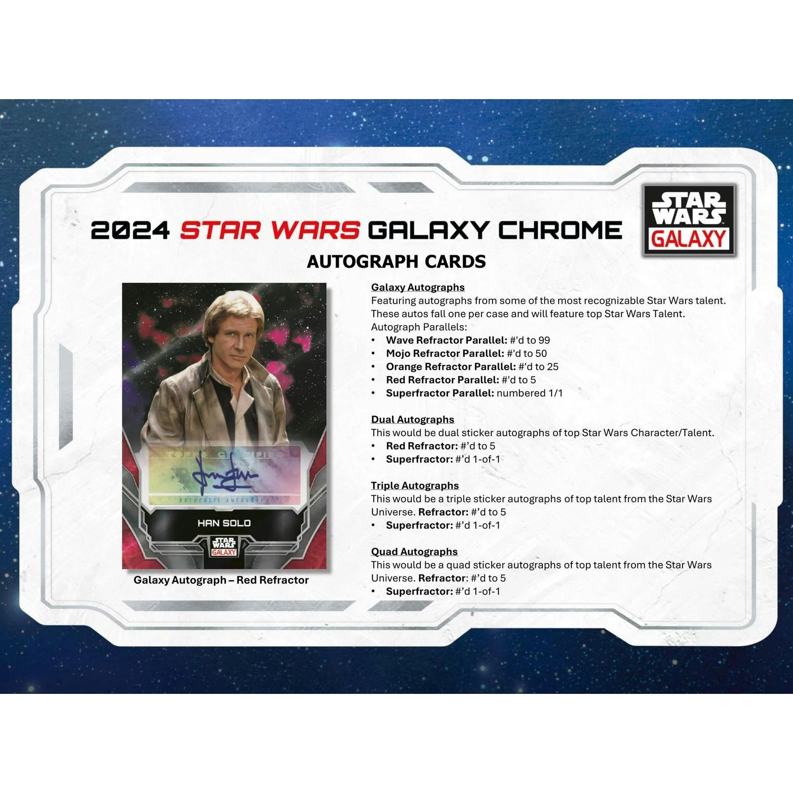 DRAFT - 2024 Topps Star Wars Chrome Galaxy Hobby Box