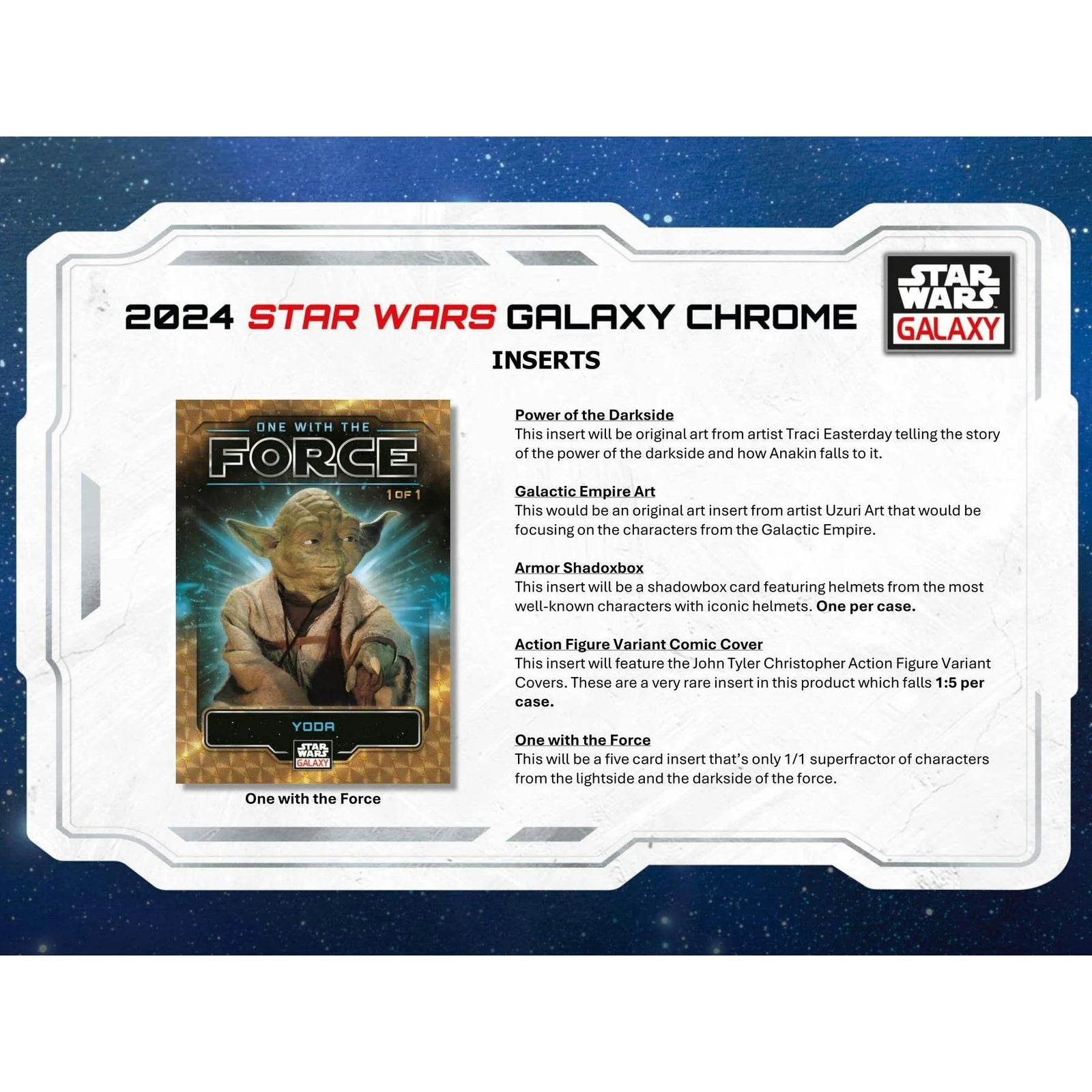 DRAFT - 2024 Topps Star Wars Chrome Galaxy Hobby 12-Box Case