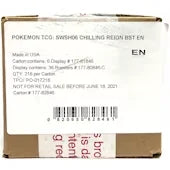 Pokemon Sword & Shield Chilling Reign Booster Case | 6 Boxes (Ships Sealed Only)