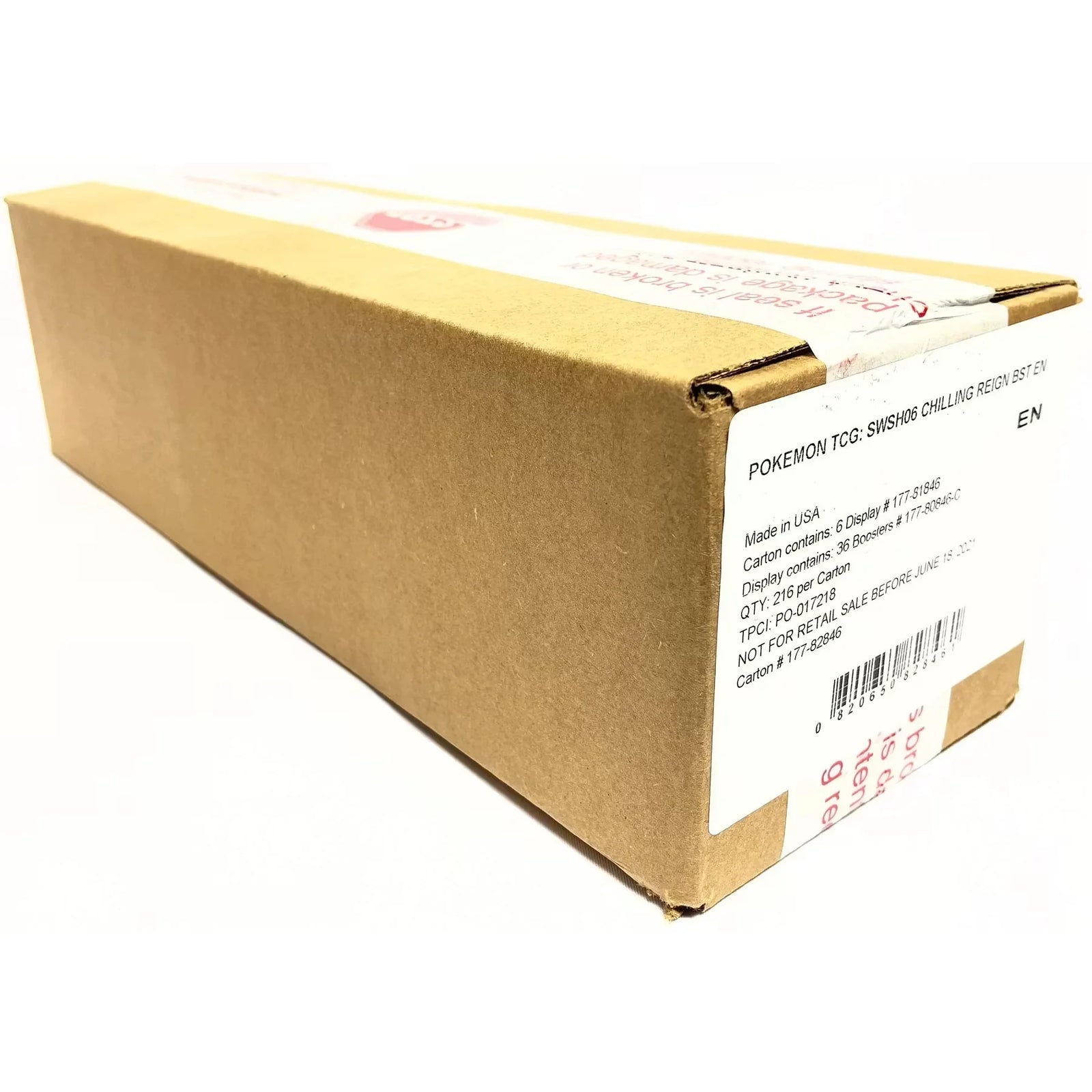 Pokemon Sword & Shield Chilling Reign Booster Case | 6 Boxes (Ships Sealed Only)