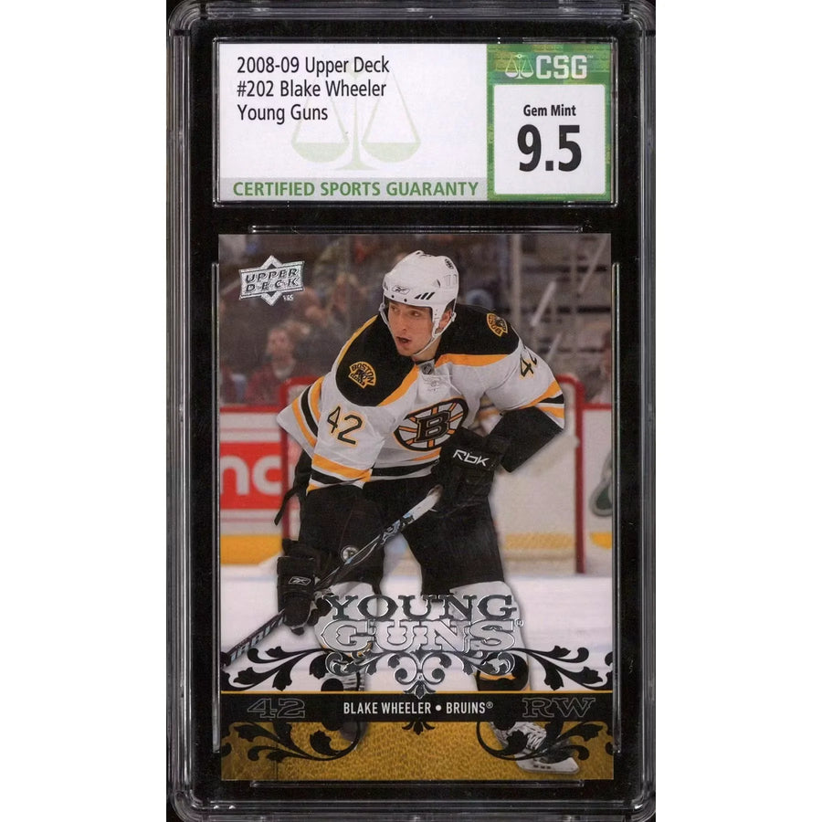 2008-09 Upper Deck Young Gun Blake Wheeler CSG 9.5 card #202