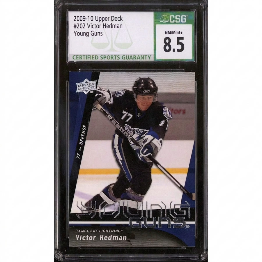 2009-10 Upper Deck Young Gun Victor Hedman CSG 8.5 card #202