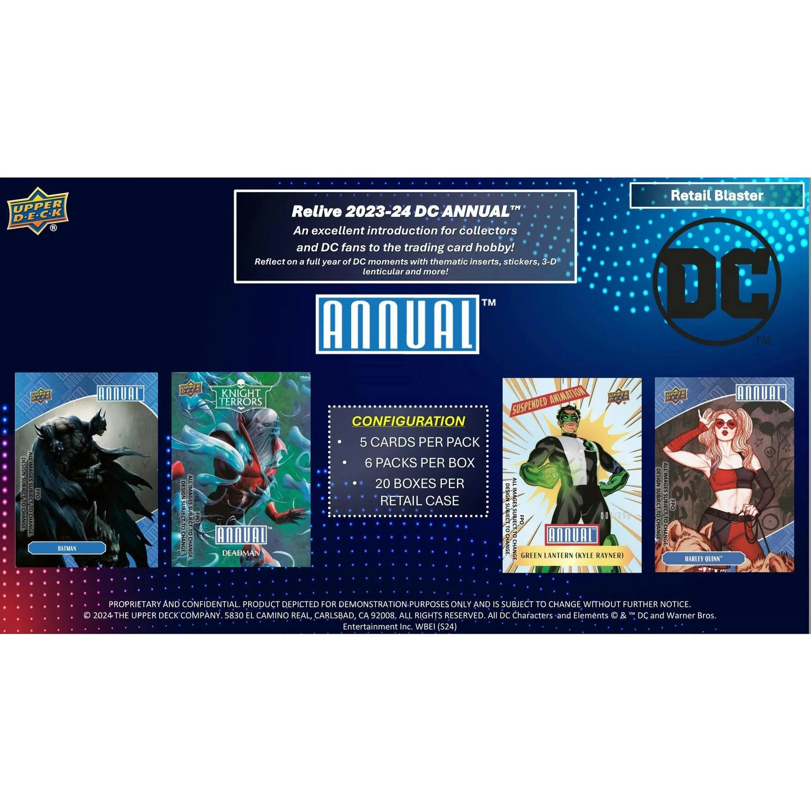 DRAFT - Upper Deck DC Annual 2023/24 Blaster 20-Box Case | Factory Sealed