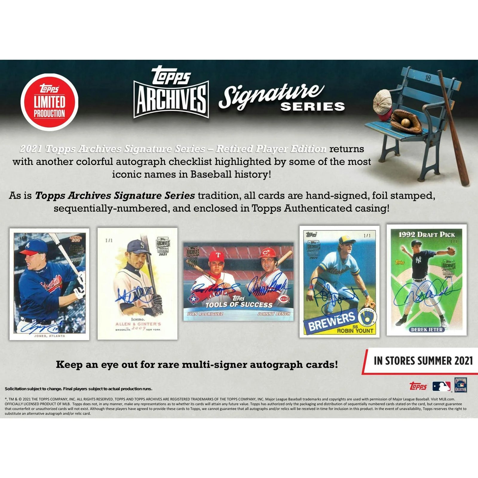 DRAFT - Just In 2021 Topps Archives Signature Series Retired Player Edition Baseball Hobby Box