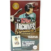 DRAFT - Just In 2021 Topps Archives Signature Series Retired Player Edition Baseball Hobby Box