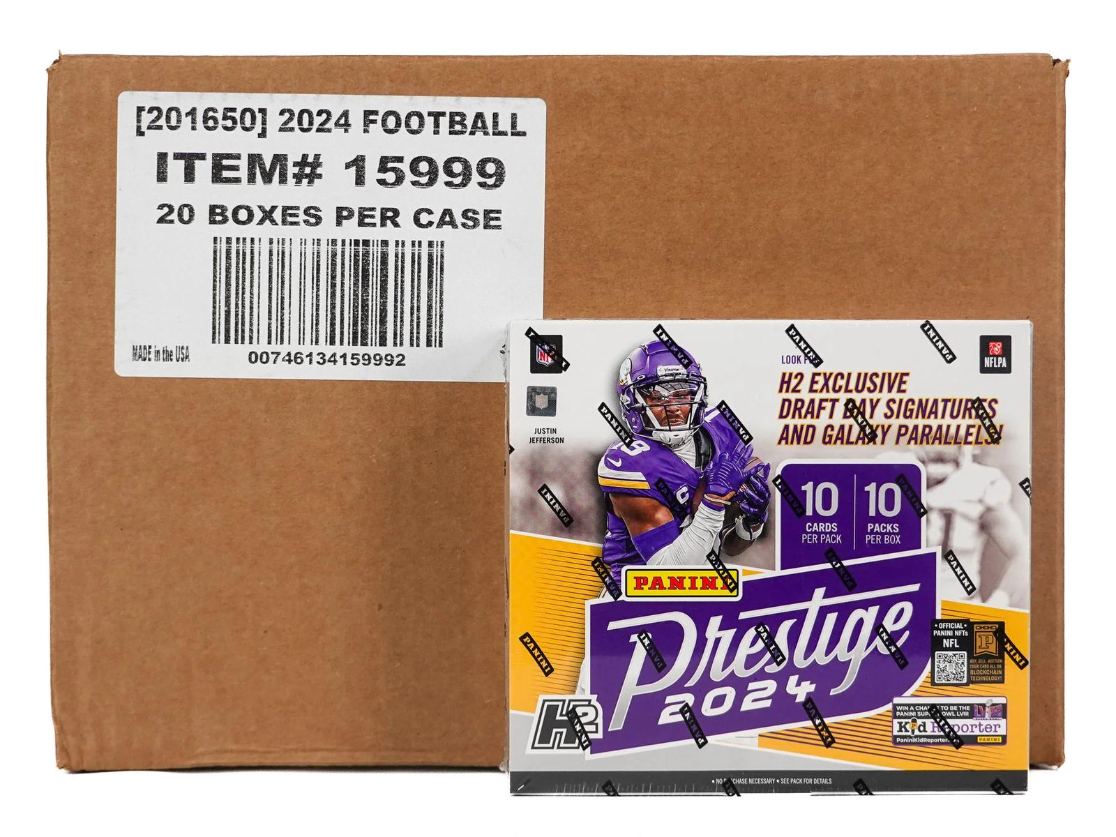 DRAFT - New 2024 Panini Prestige Football H2 20-Box Case