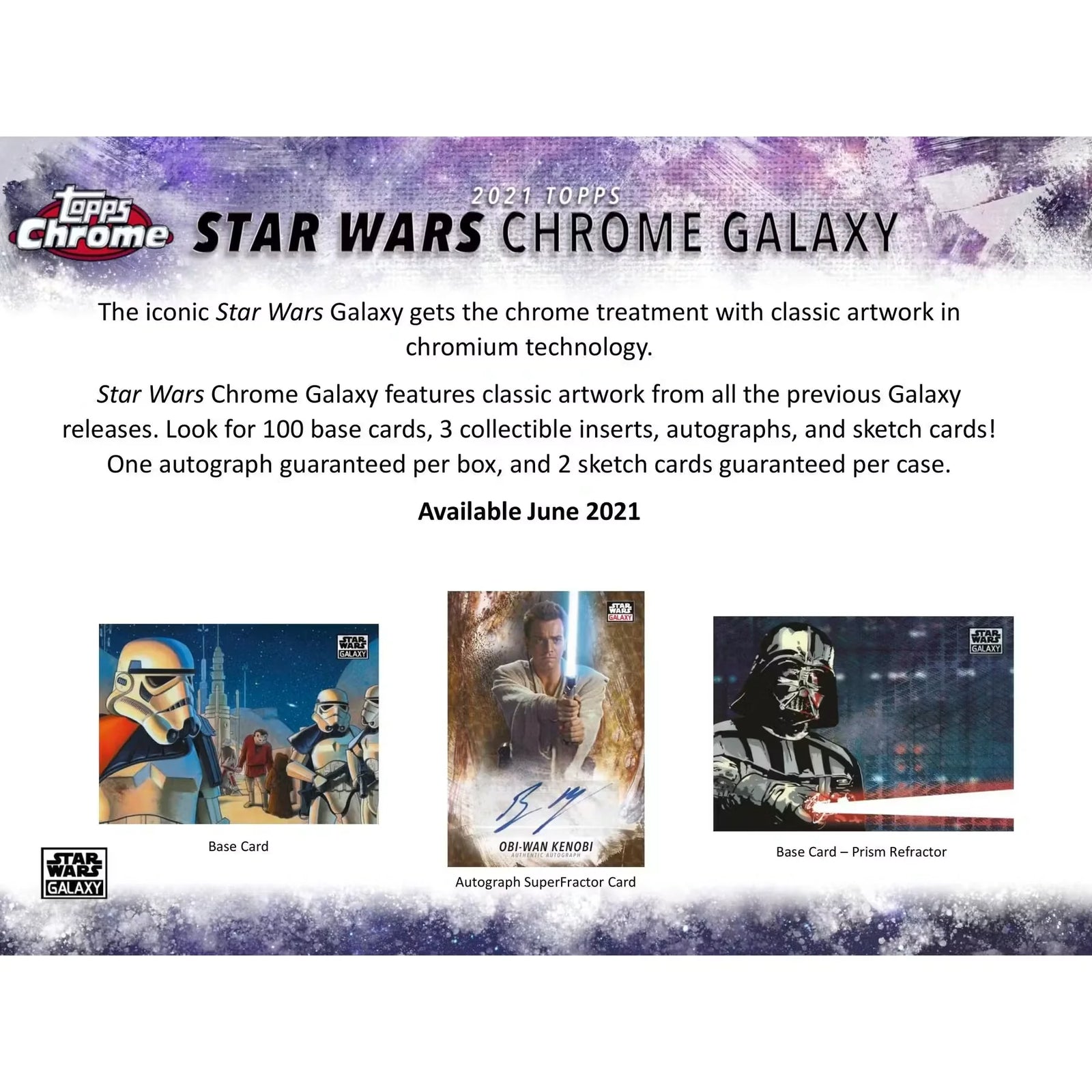 2021 Topps Star Wars Chrome Galaxy Hobby Box (Ships Sealed Only)