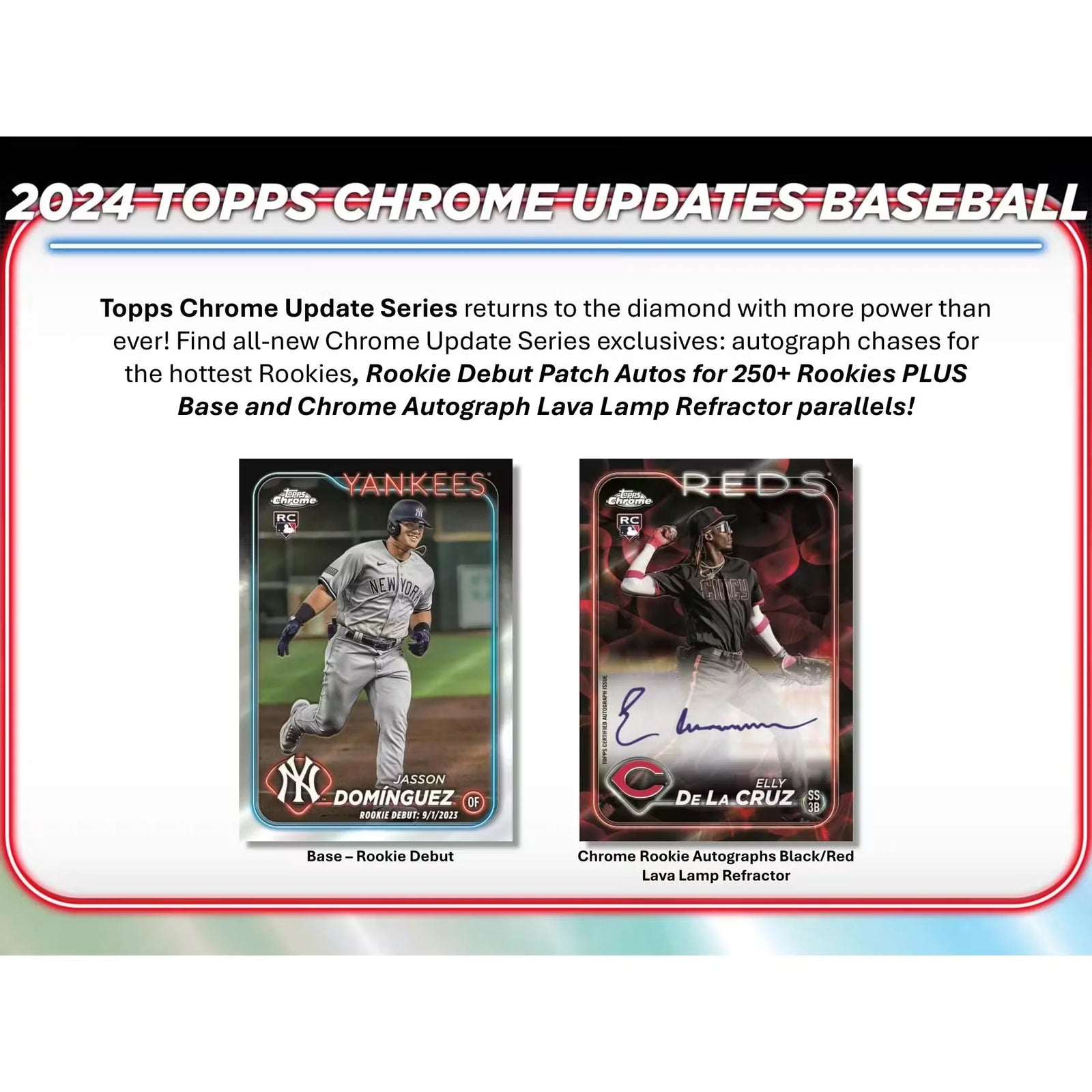 2024 Topps Chrome Update Series Baseball Hobby 6 Box Case