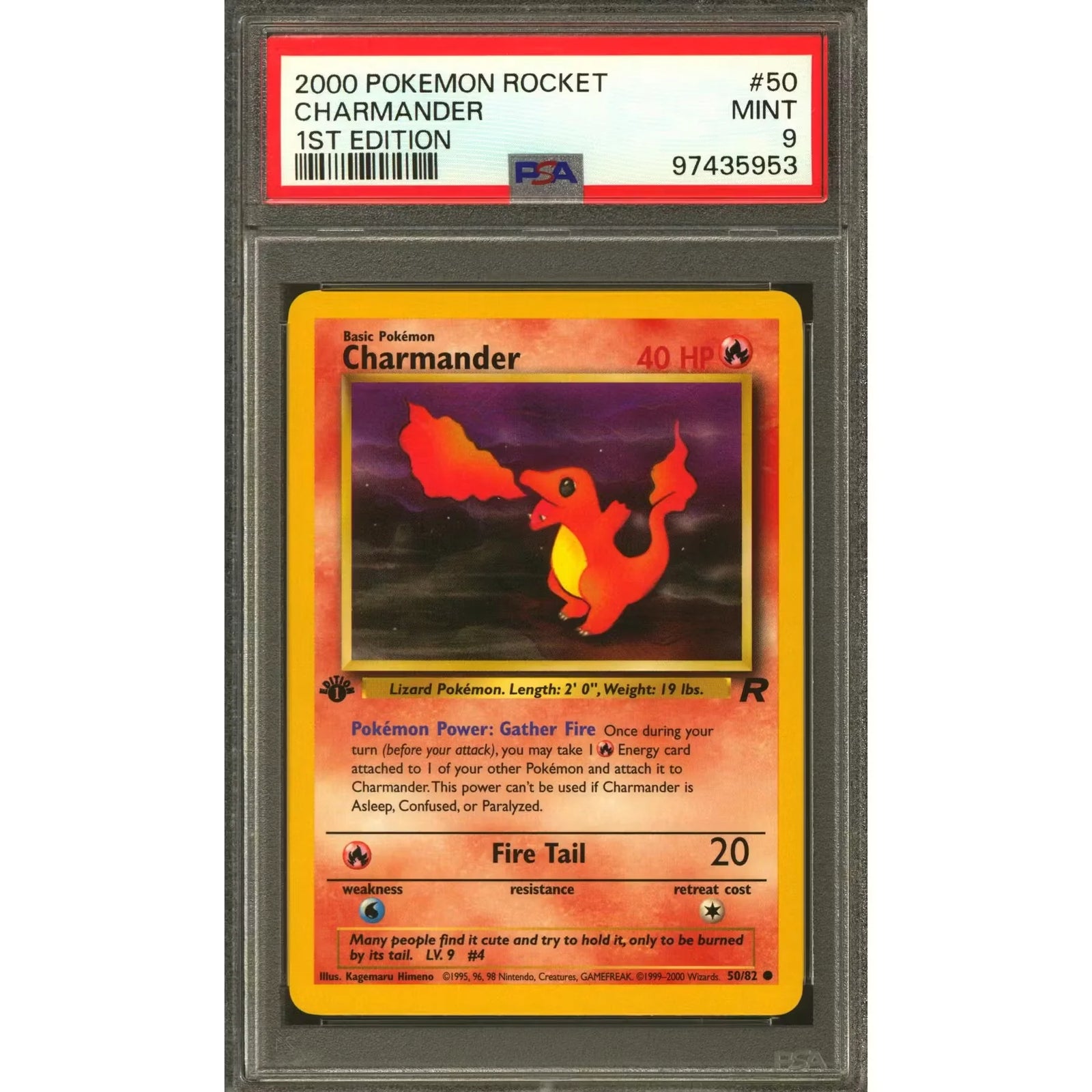 Pokemon Team Rocket 1st Edition Charmander 50/82 | PSA 9