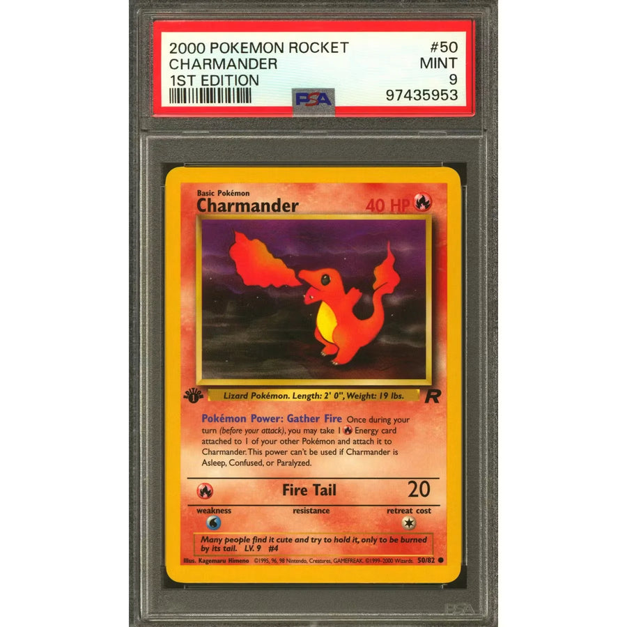 Pokemon Team Rocket 1st Edition Charmander 50/82 | PSA 9