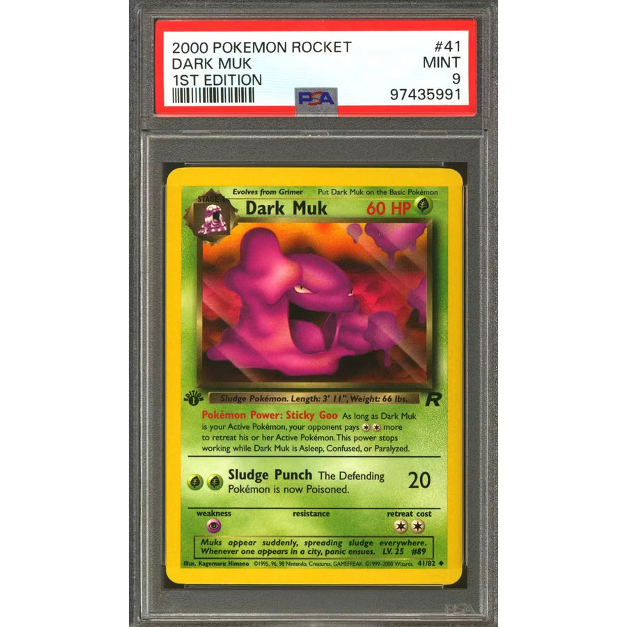 Pokemon Team Rocket 1st Edition Muk 41/82 | PSA 9