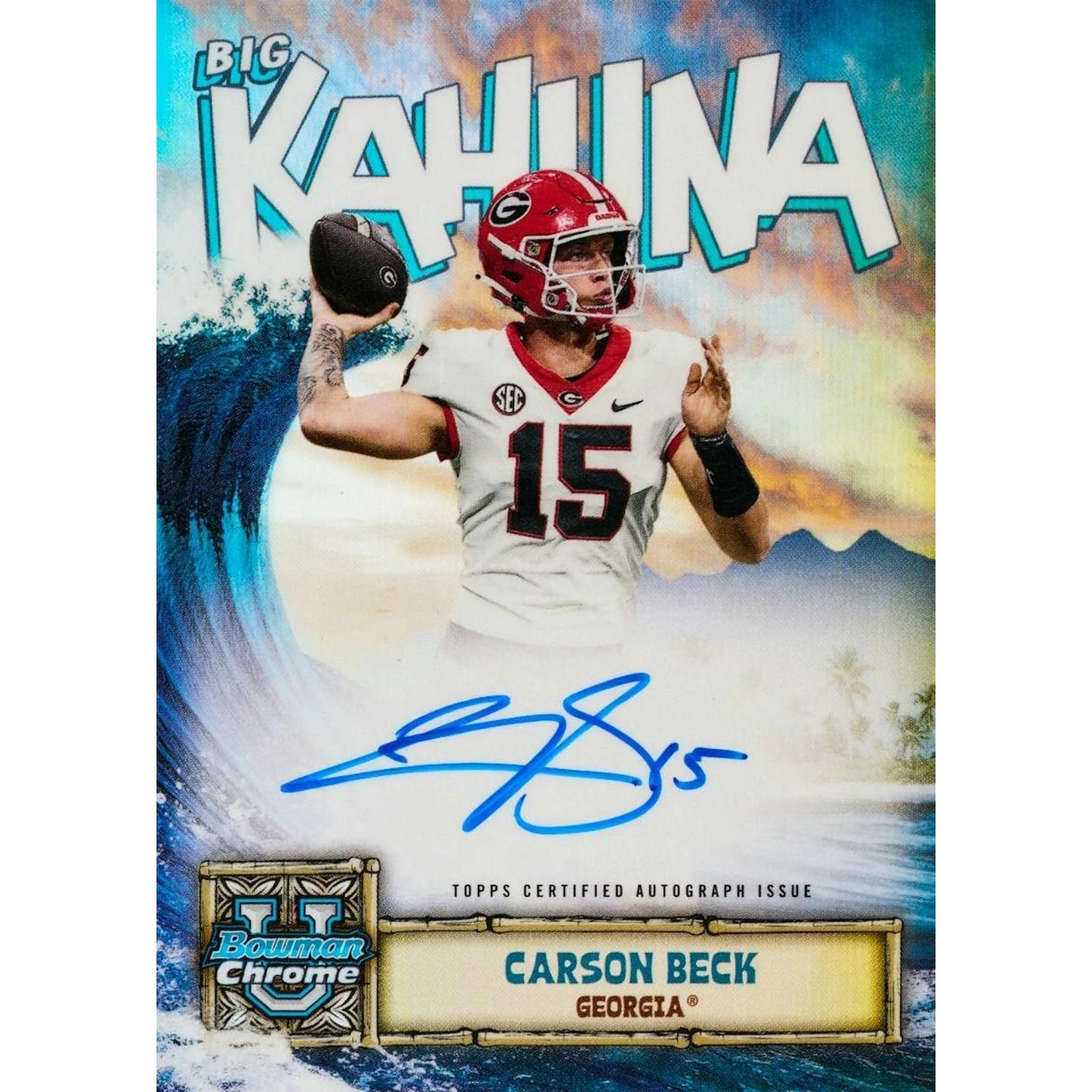 DRAFT - New 2024 Bowman University Chrome Football Blaster 40-Box Case