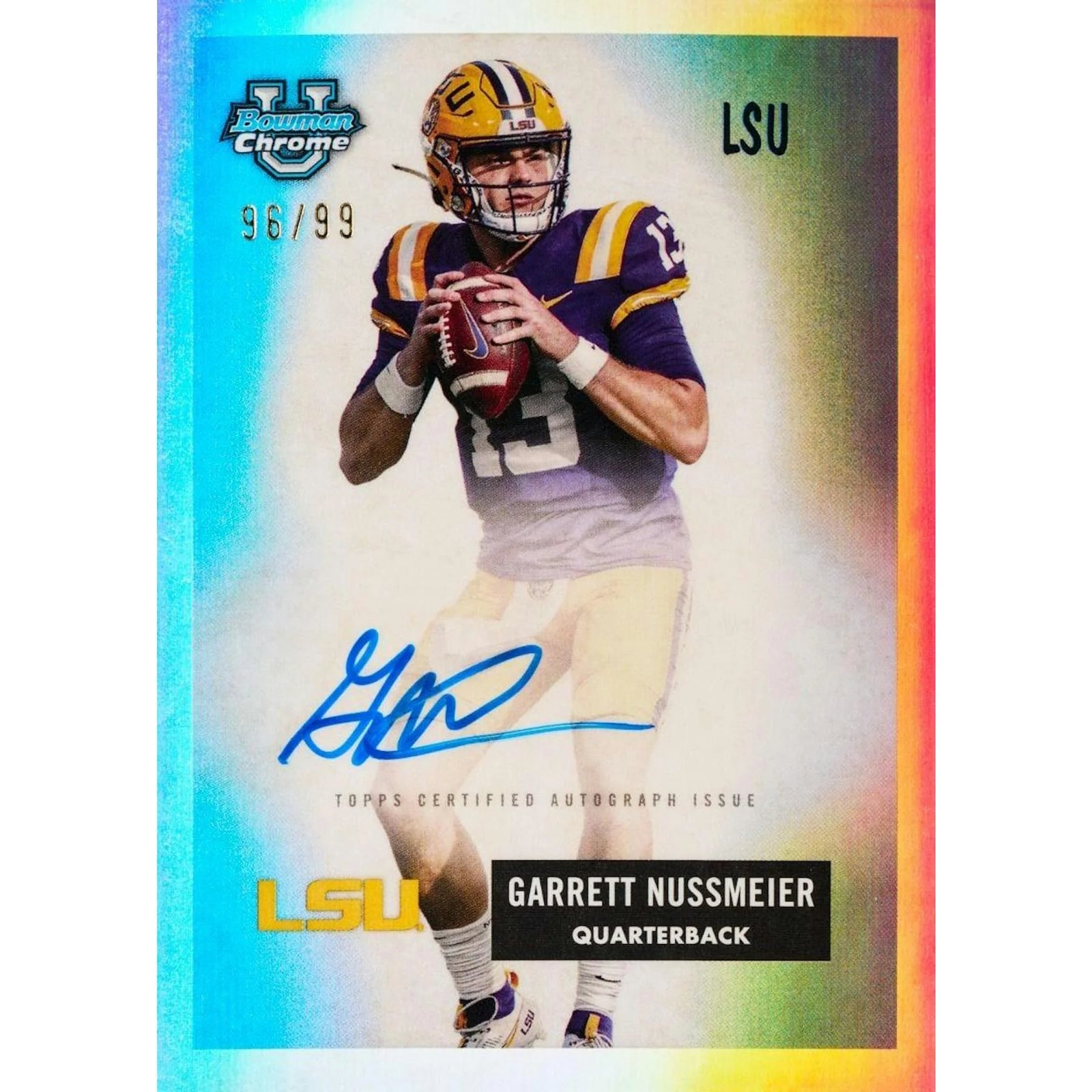 DRAFT - New 2024 Bowman University Chrome Football Blaster 40-Box Case