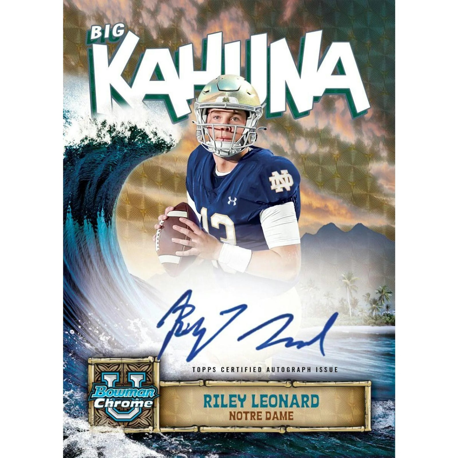 DRAFT - New 2024 Bowman University Chrome Football Blaster 40-Box Case