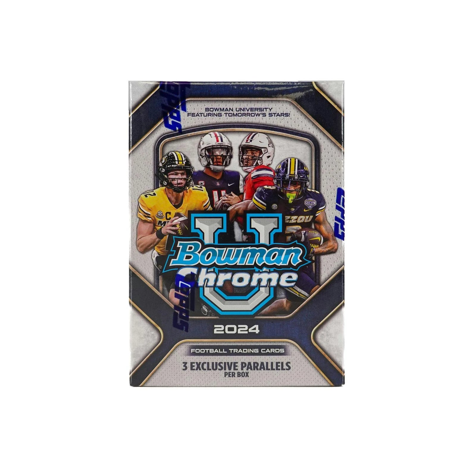 DRAFT - New 2024 Bowman University Chrome Football Blaster 40-Box Case