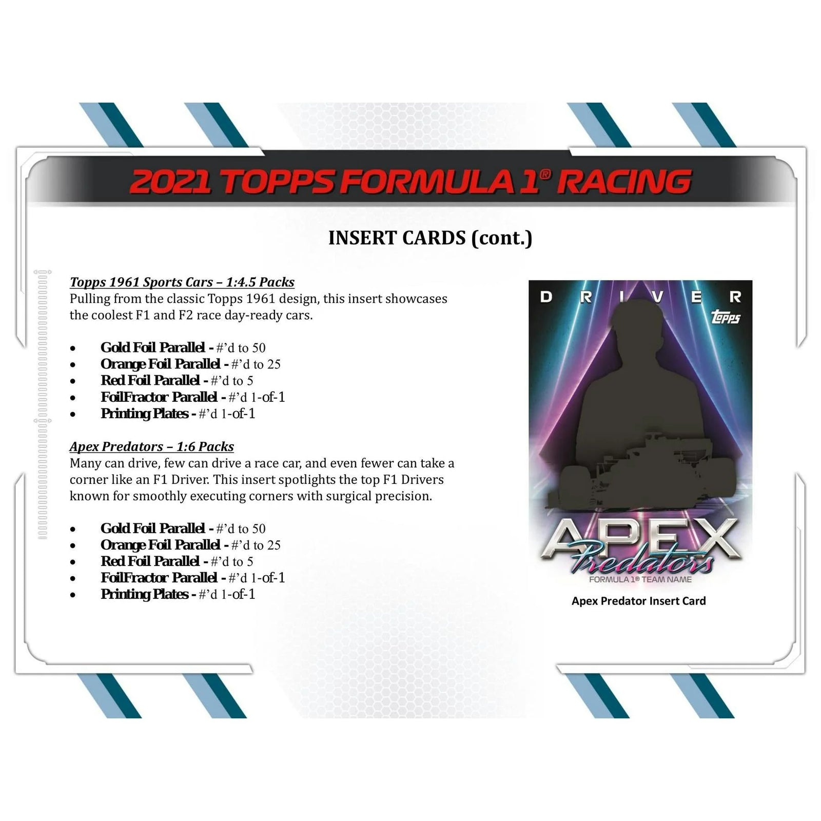 DRAFT - 2021 Topps Formula 1 Racing Hobby Box