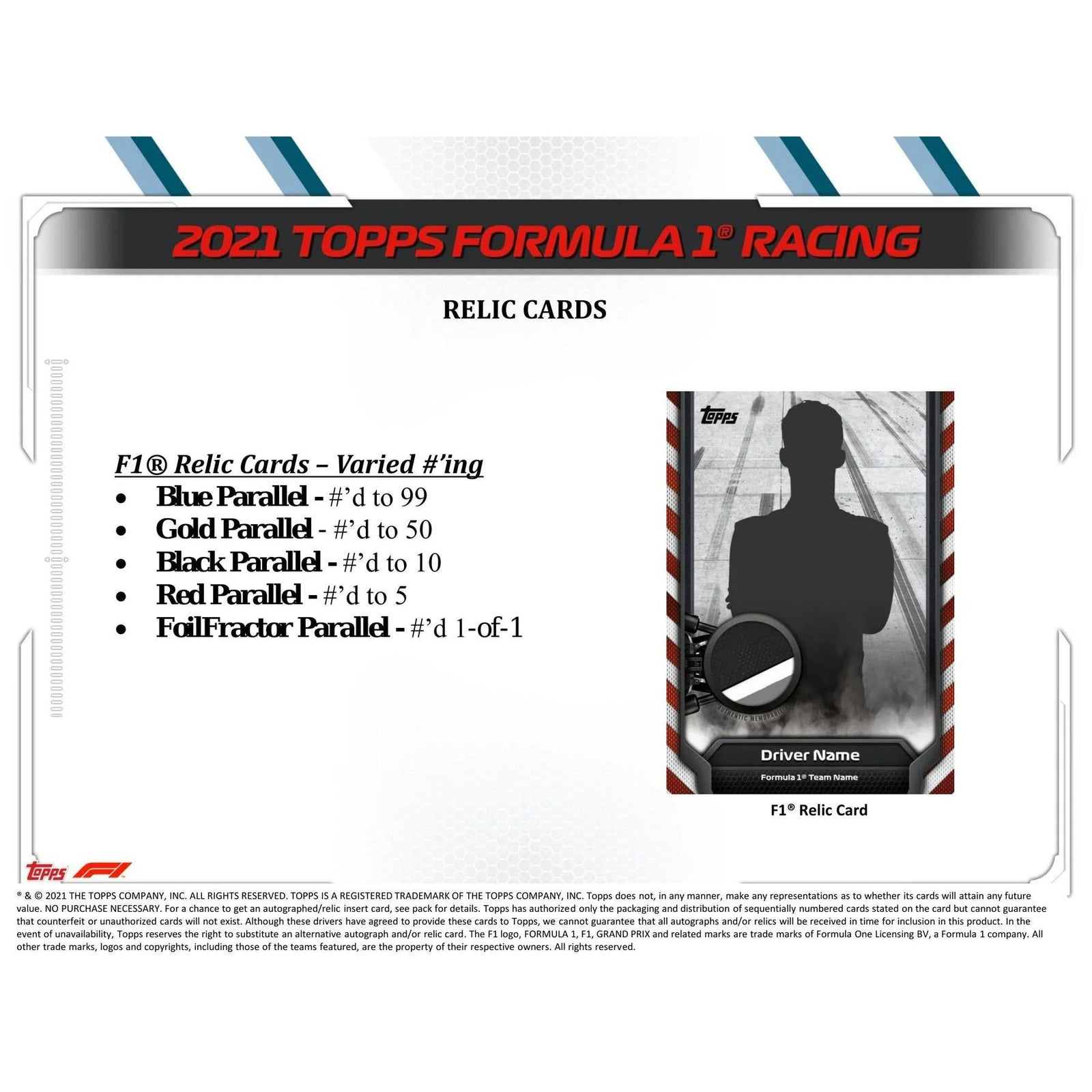 DRAFT - 2021 Topps Formula 1 Racing Hobby Box