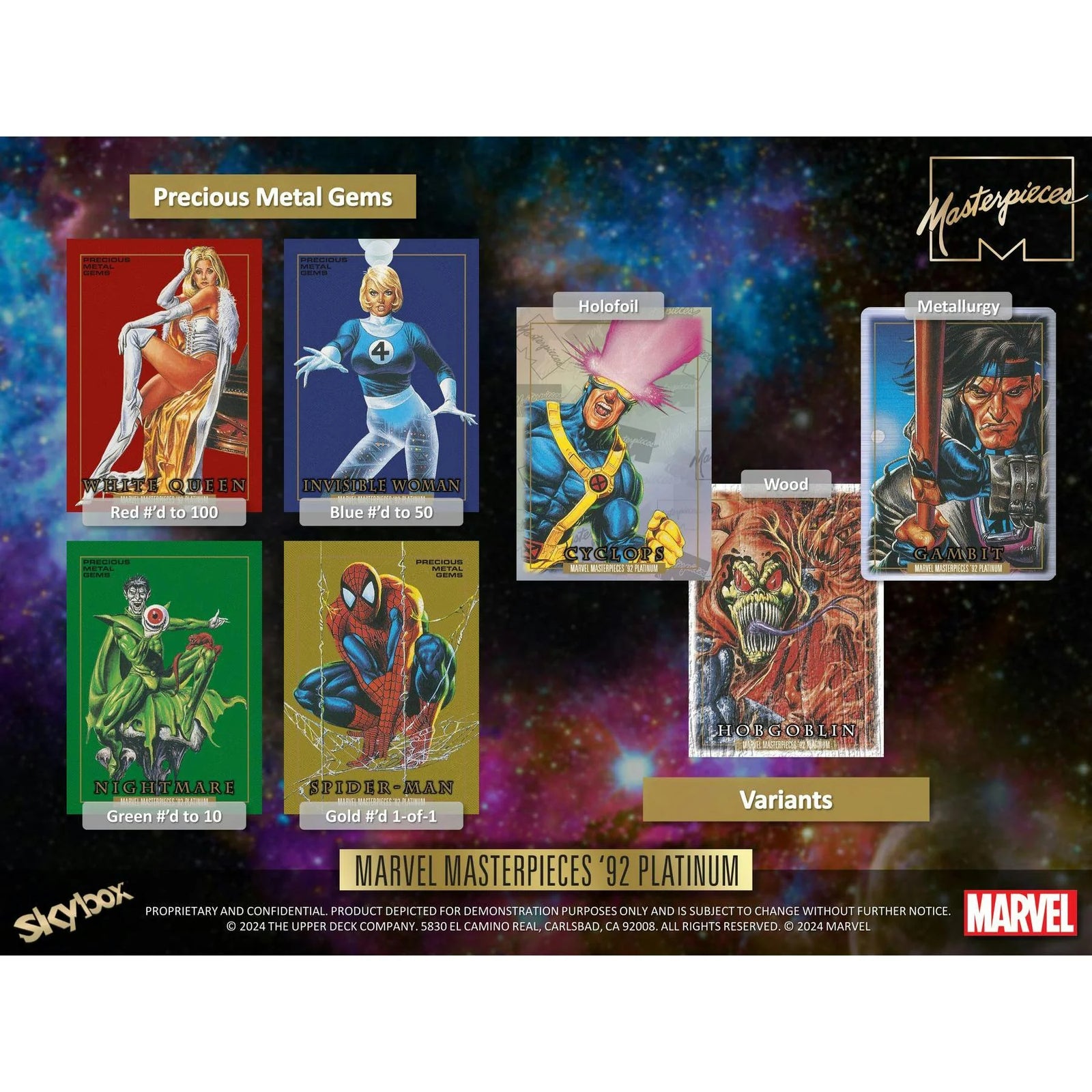 DRAFT - 2024 Upper Deck Marvel Masterpieces '92 Platinum Hobby 18-Box Case