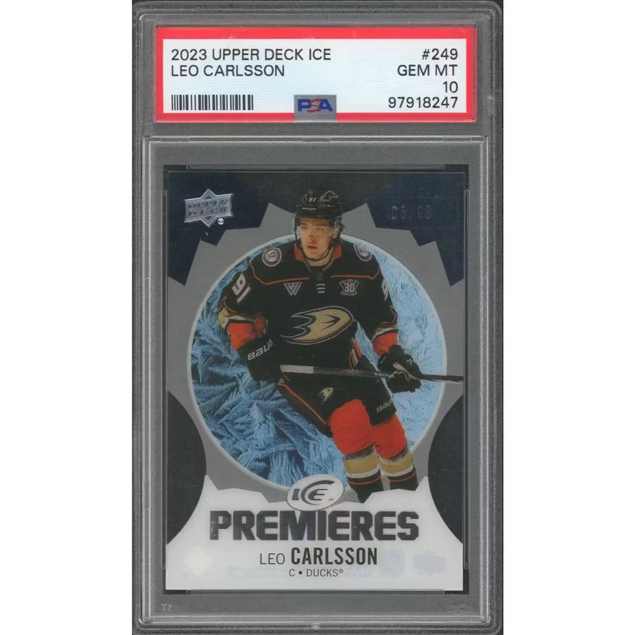 Leo Carlsson 2023-24 Upper Deck Ice Premieres Rookie Card | PSA 10