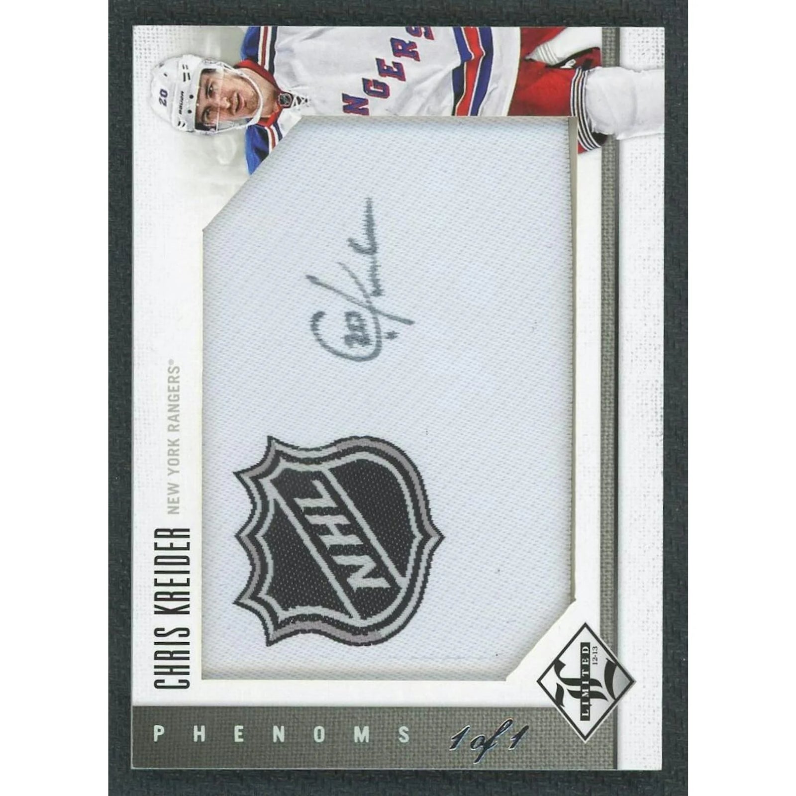 Chris Kreider Signed 2012-13 Panini Limited Card | #231 1/1