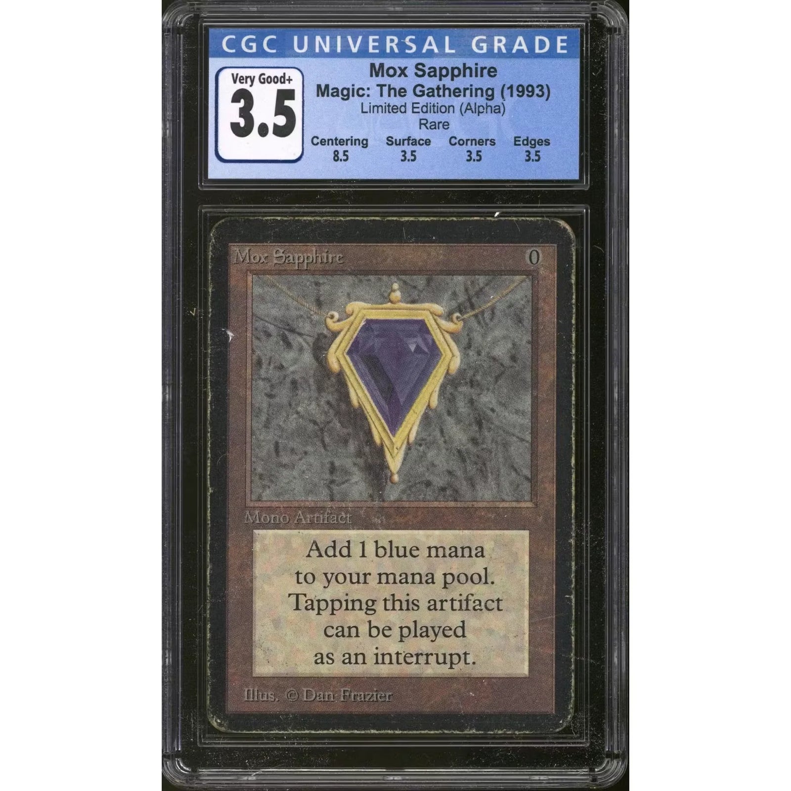 Magic the Gathering Alpha Mox Sapphire | CGC 3.5 Pedigree